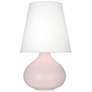 1_June 23.5" High Rose Water Glazed Finish Lamp with Oyster Linen Shade