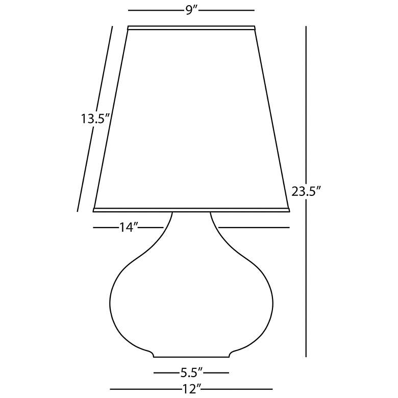 Image 3 June 23.5" High Rose Water Glazed Finish Lamp with Oyster Linen Shade more views