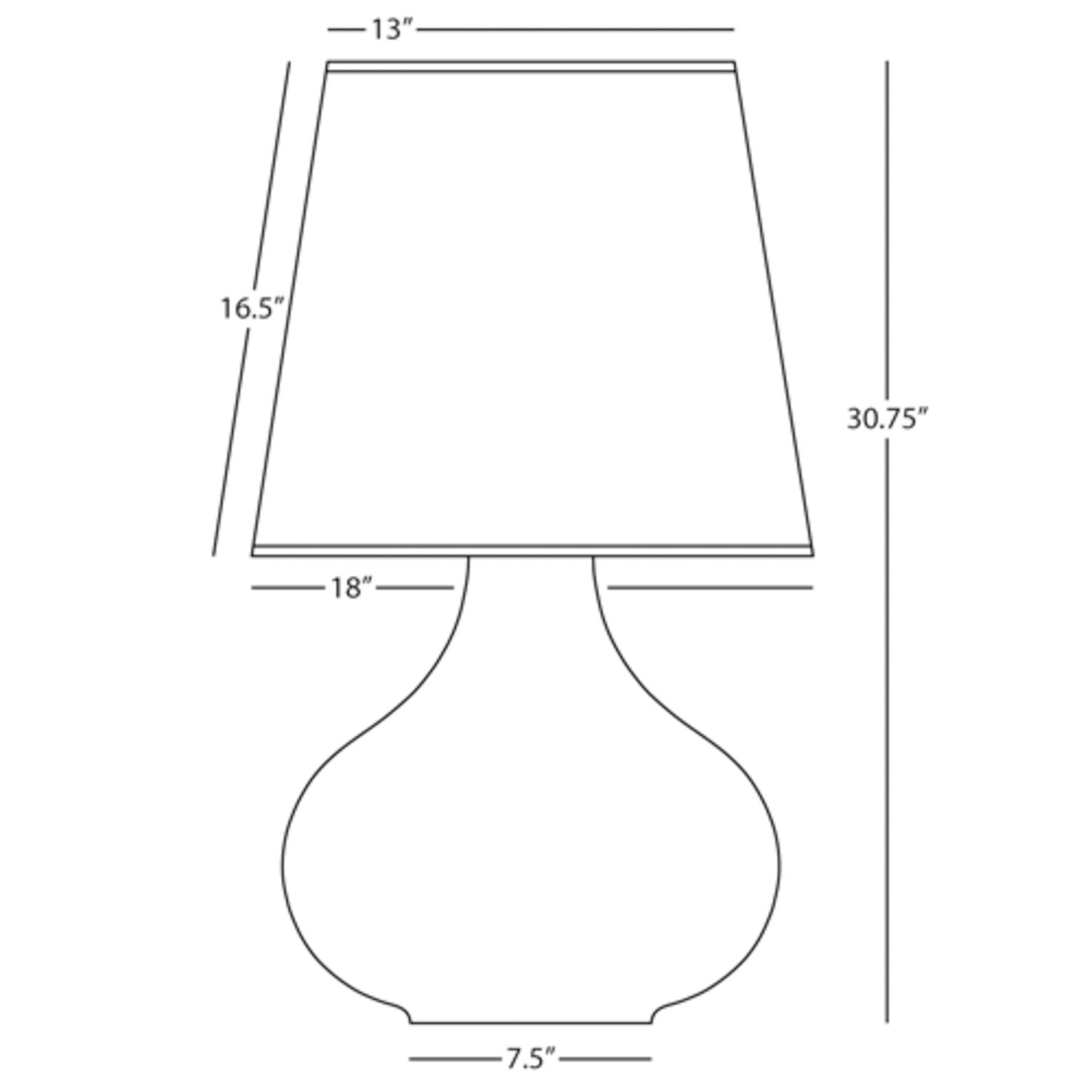Image 3 June 30.75"H Rose Water Glazed Table Lamp with Oyster Linen Made to Order more views