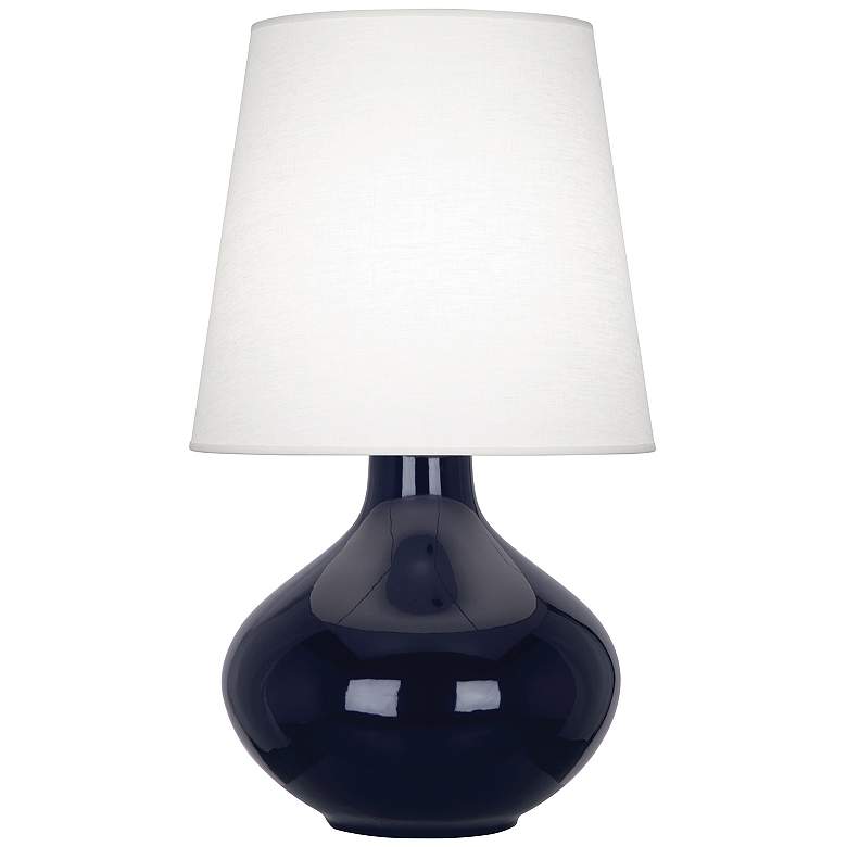 Image 1 June 30.75" High Blue Table Lamp With Oyster Shade