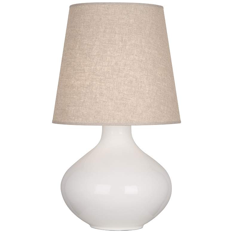 Image 1 June 30.75" High Lily Table Lamp With Cream Shade