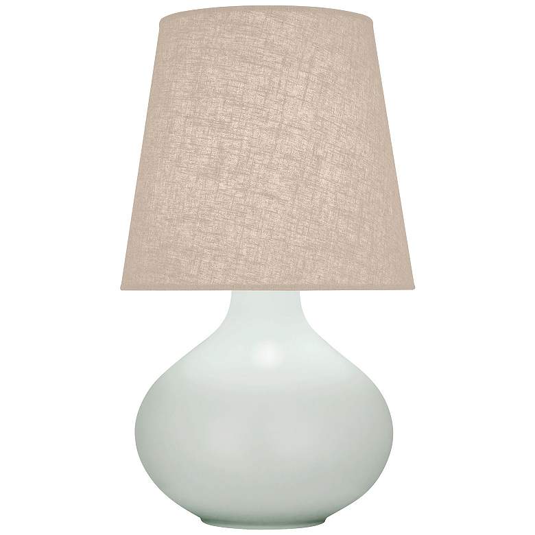 Image 1 June 30.75" High Matte Celadon Table Lamp With Cream Shade