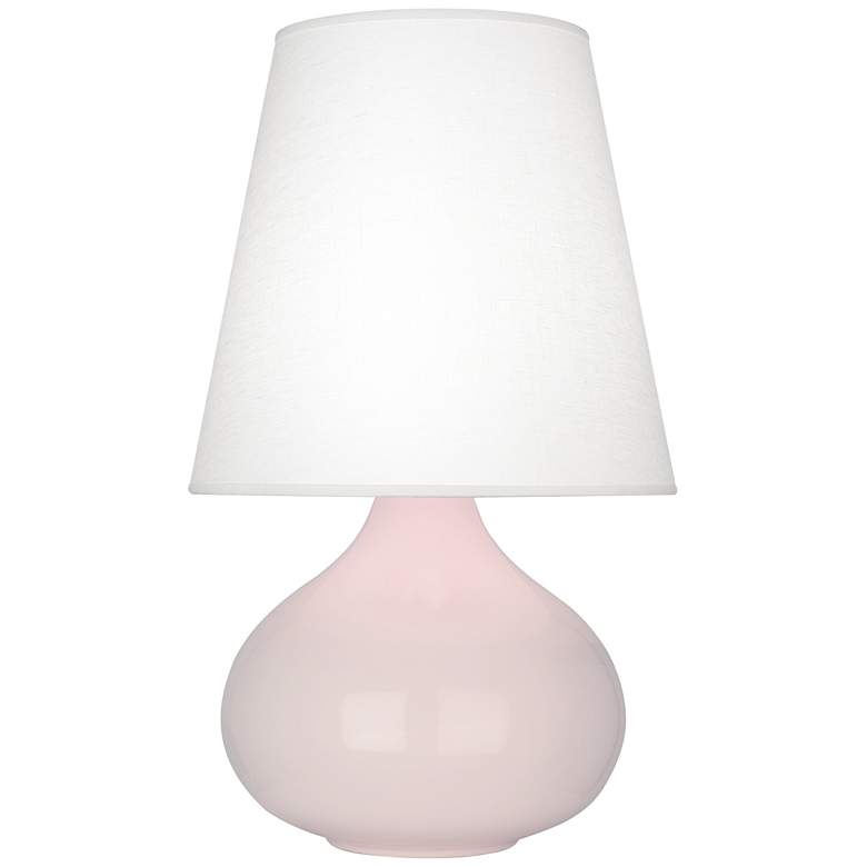 Image 1 June 30.75" High Rose Water Glazed Table Lamp with Oyster Linen Shade