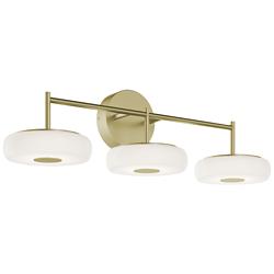 June 30" Wide Light Antique Brass 30W LED Vanity