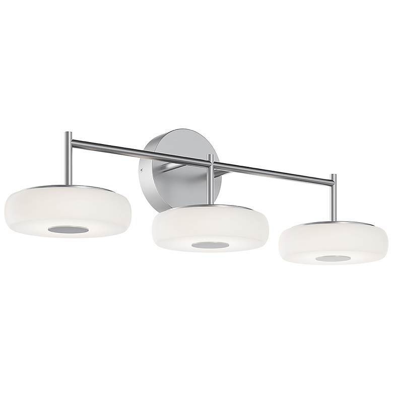 Image 1 June 30" Wide Satin Nickel 30W LED Vanity