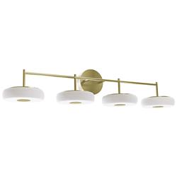 June 41" Wide 4-Light Light Antique Brass 40W LED Vanity