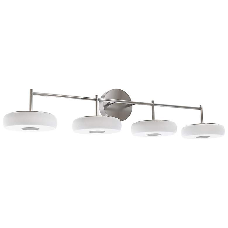 Image 1 June 41" Wide 4-Light Satin Nickel 40W LED Vanity
