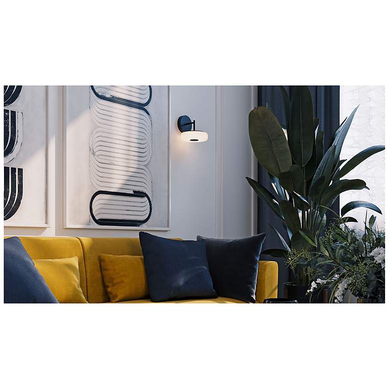Image 2 June 8" High Black 10W LED Sconce more views
