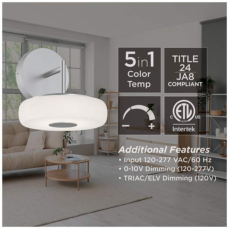 Image 5 June 8" High Black 10W LED Sconce more views
