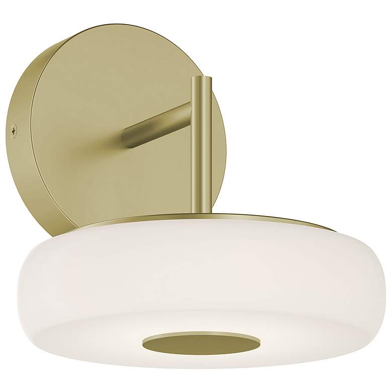 Image 1 June 8" High Light Antique Brass 10W LED Sconce