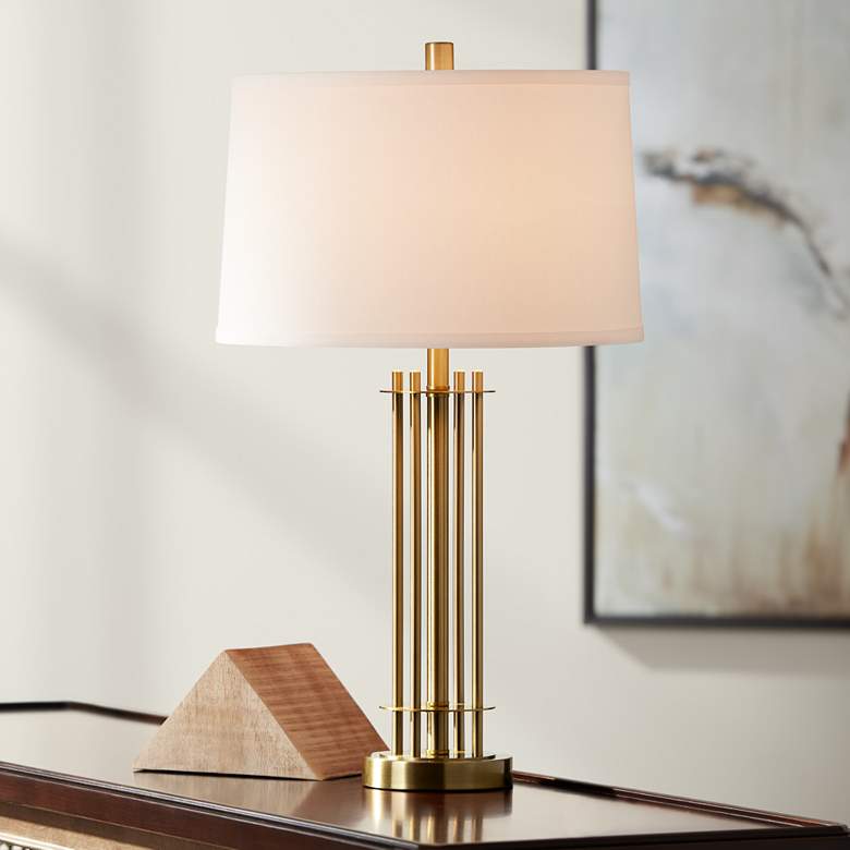 Image 1 June Brass Metal Table Lamp