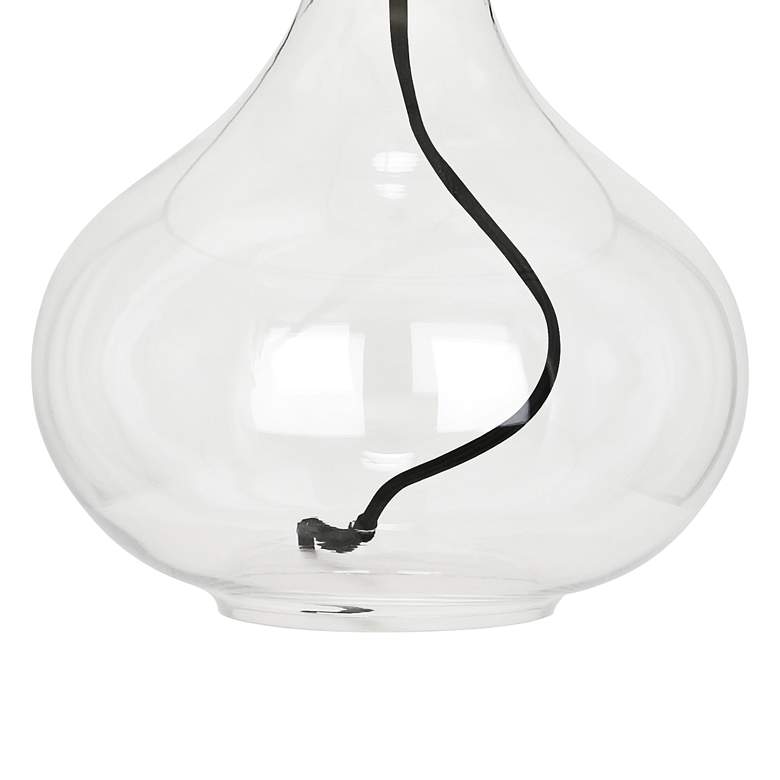 Image 3 June Clear Glass Accent Table Lamp with Black Organza Shade more views