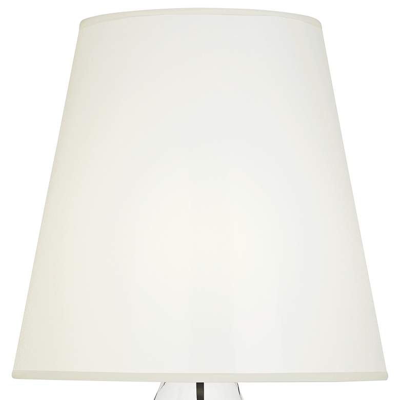 Image 2 June Clear Glass Accent Table Lamp with White Organza Shade more views