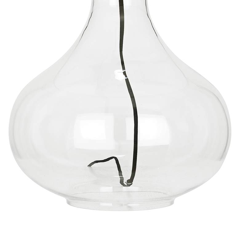 Image 3 June Clear Glass Table Lamp with Black Organza Fabric Shade more views