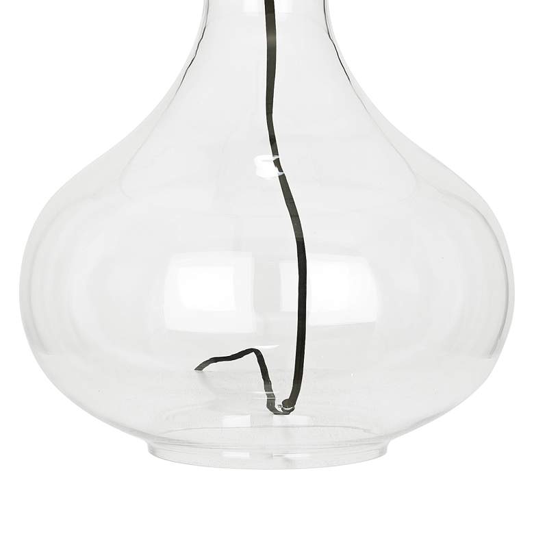 Image 3 June Clear Glass Table Lamp with Black Organza Fabric Shade more views