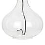 June Clear Glass Table Lamp with Black Organza Fabric Shade