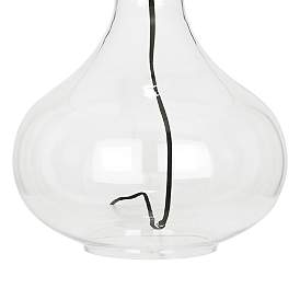 Image3 of June Clear Glass Table Lamp with White Organza Fabric Shade more views