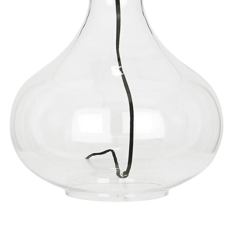 Image 3 June Clear Glass Table Lamp with White Organza Fabric Shade more views