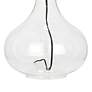 June Clear Glass Table Lamp with White Organza Fabric Shade