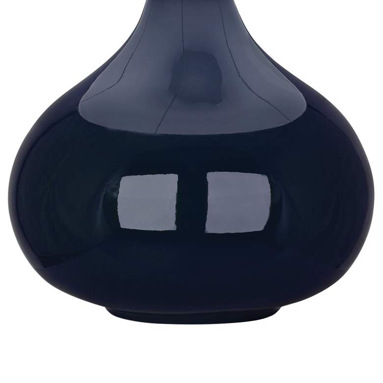 Image 3 June Midnight Blue Accent Table Lamp w/ Oyster Linen Shade more views