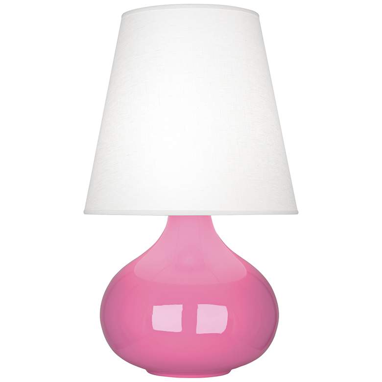 Image 1 June Schiaparelli Pink Accent Table Lamp with Oyster Shade