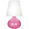 June Schiaparelli Pink Accent Table Lamp with Oyster Shade