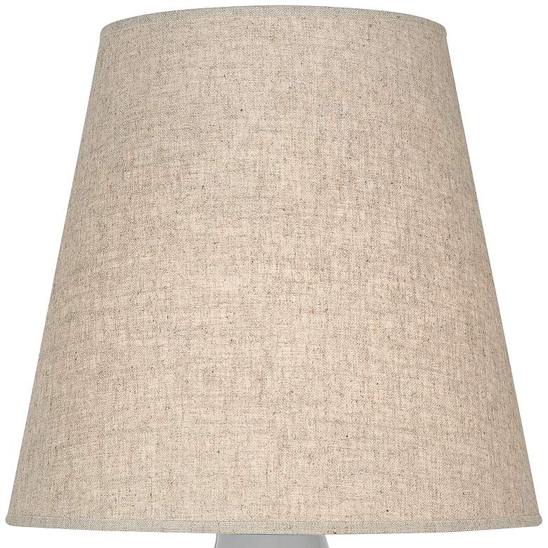 Image 2 June Smokey Taupe Accent Table Lamp with Buff Linen Shade more views