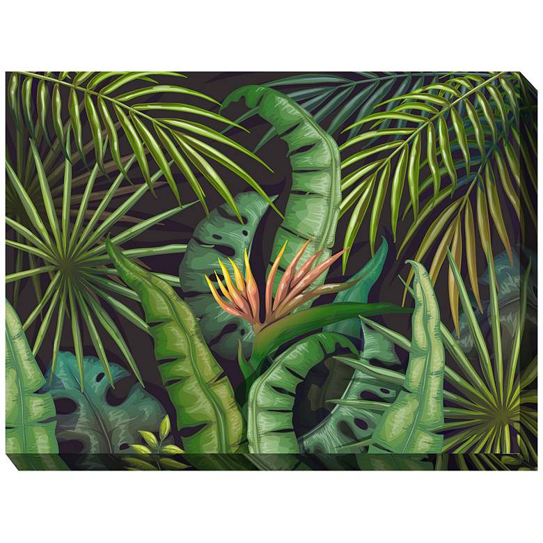 Image 1 Jungle Bird 40" Wide All-Weather Outdoor Canvas Wall Art