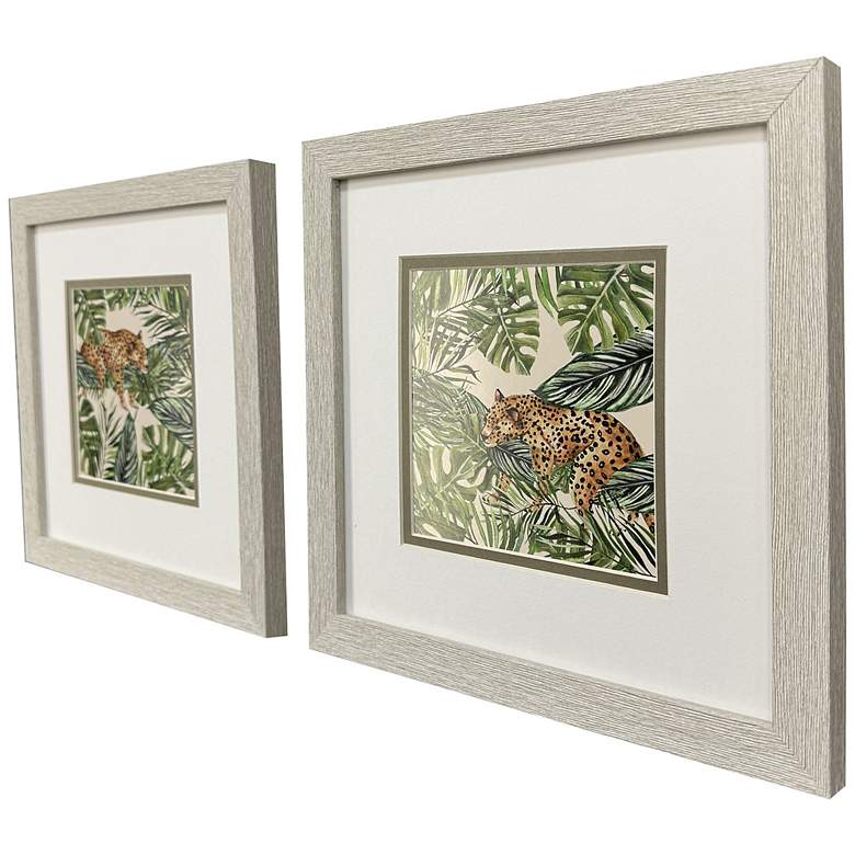 Image 2 Jungle Hangout 11"W x 11"H Framed Art Set of 2 more views