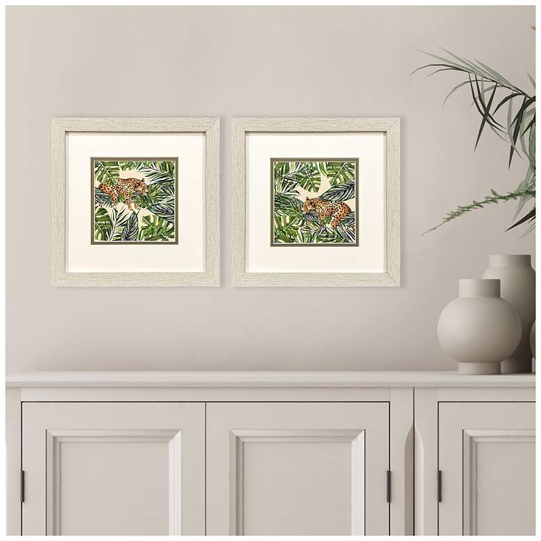 Image 4 Jungle Hangout 11"W x 11"H Framed Art Set of 2 more views