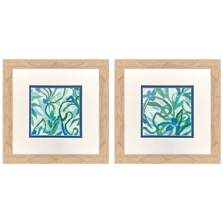 Image 1 Jungle Melody I 12"W x 12"H Framed Wall Art Set of 2
