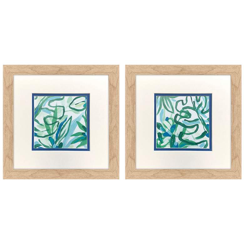 Image 1 Jungle Melody II 12"W x 12"H Framed Wall Art Set of 2