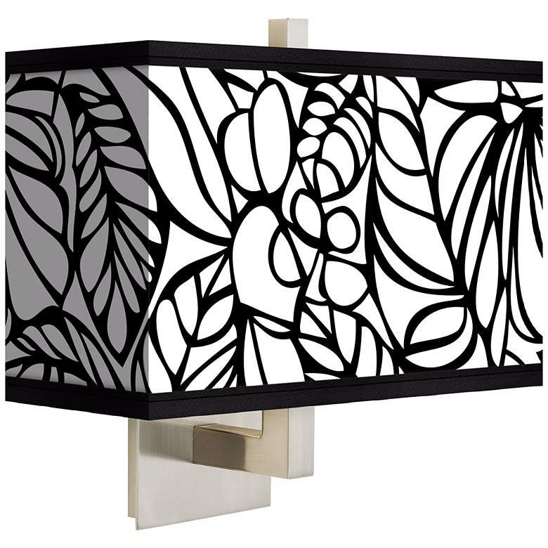 Image 1 Jungle Moon Giclee 14 inch Wide Rectangular Shade Wall Sconce
