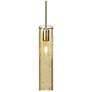 Juni 16 3 1/2" Wide Gold Glass Satin Nickel Mini Pendant