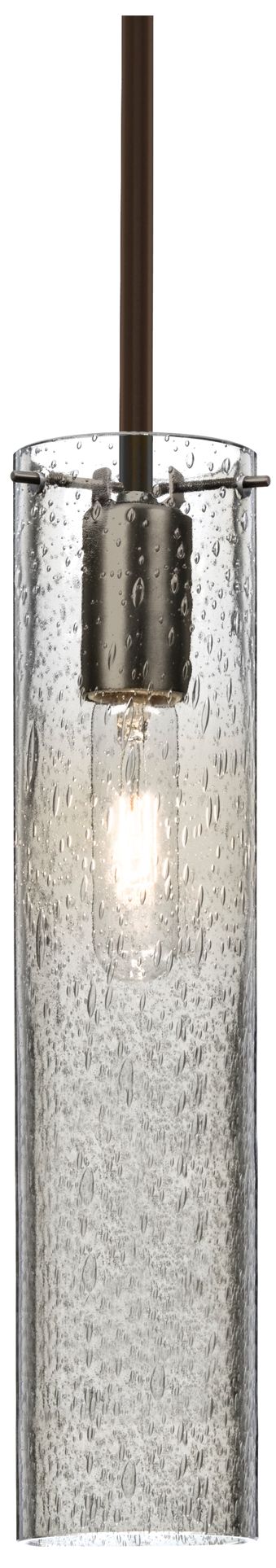 Juni 16" High Clear Bubble/Bronze Stem Pendant
