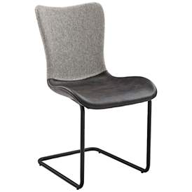 Image2 of Juni Dark Gray Leatherette Side Chair