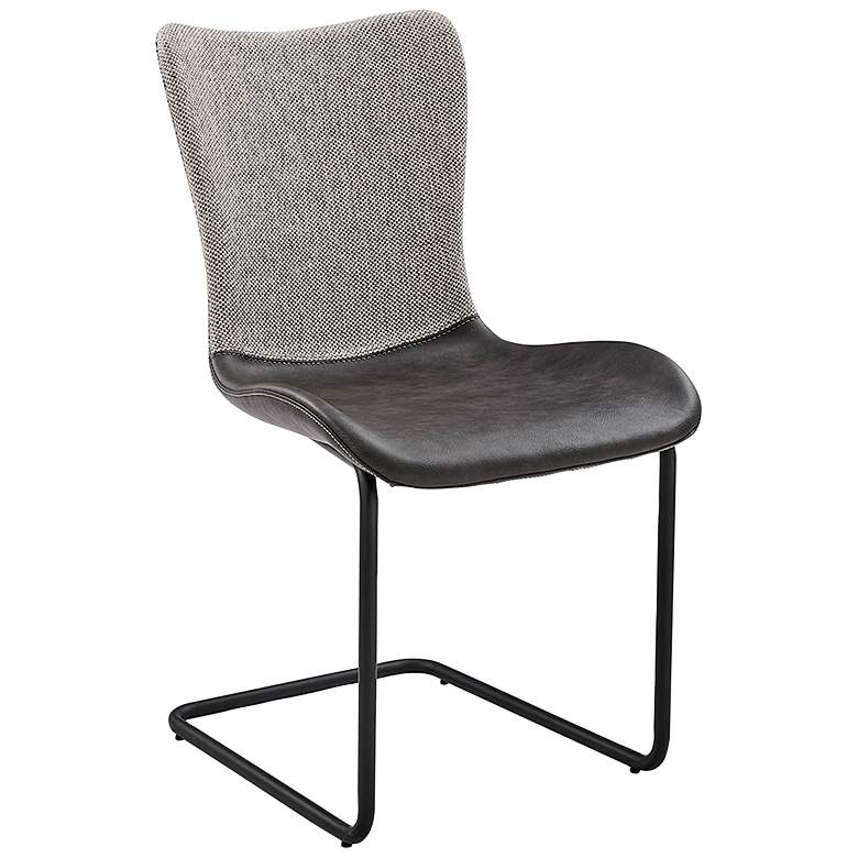 Image 2 Juni Dark Gray Leatherette Side Chair
