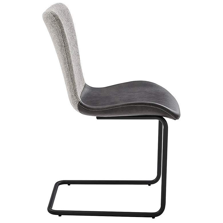 Image 6 Juni Dark Gray Leatherette Side Chair more views