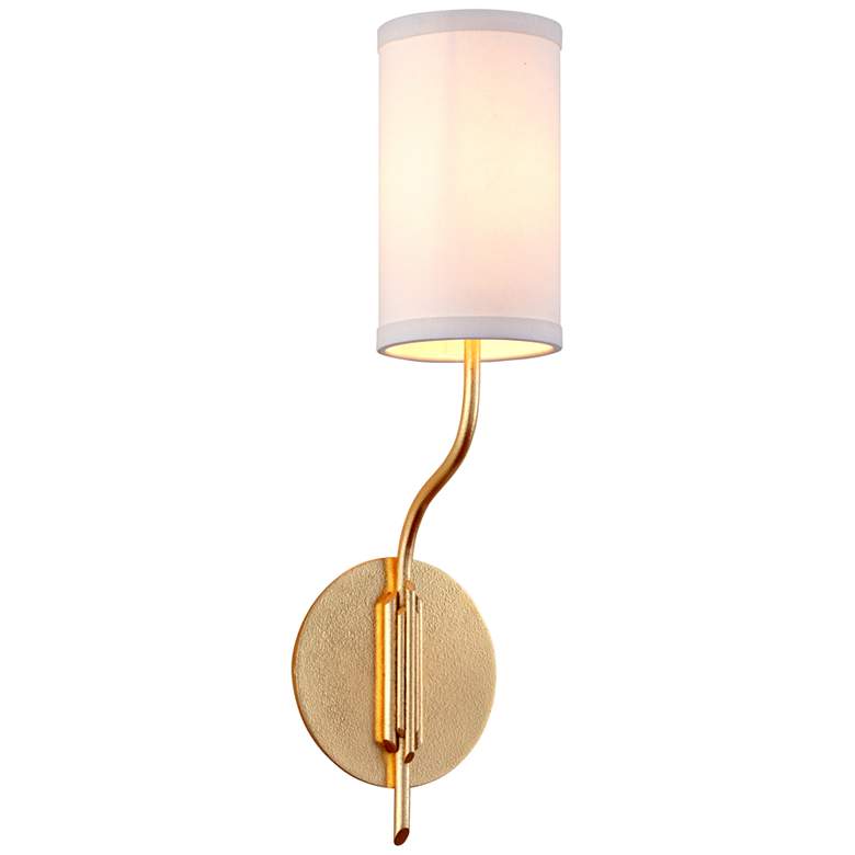 Image 2 Juniper 21 inch High Textured Gold Leaf Wall Sconce