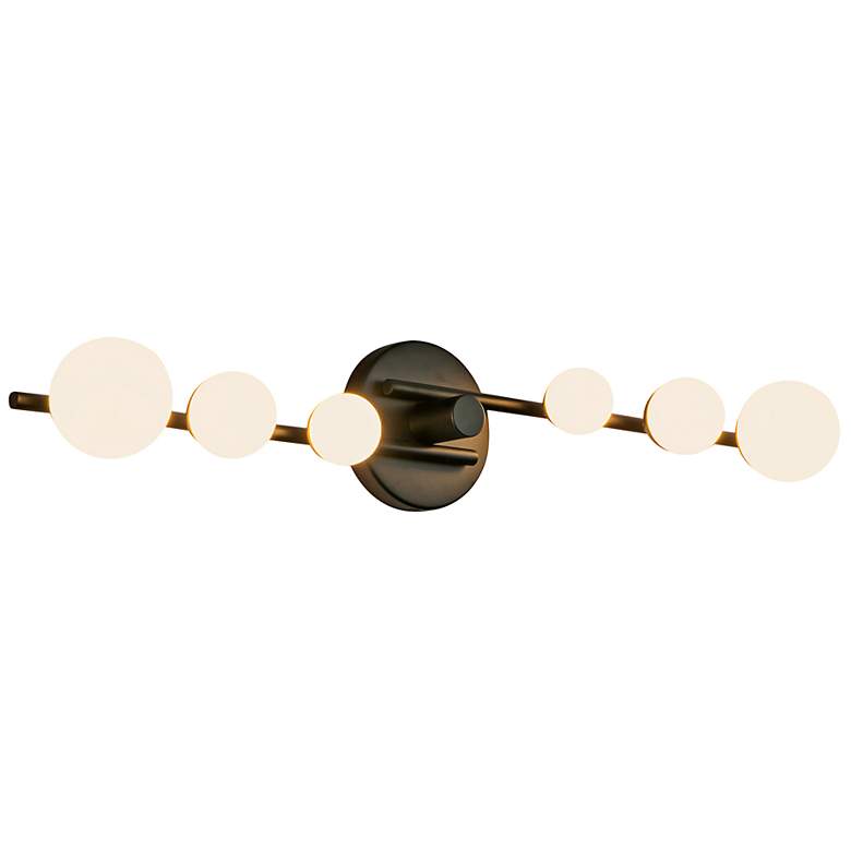 Image 1 Juniper 28 3/4" Wide Black 6-Light LED Bath Light