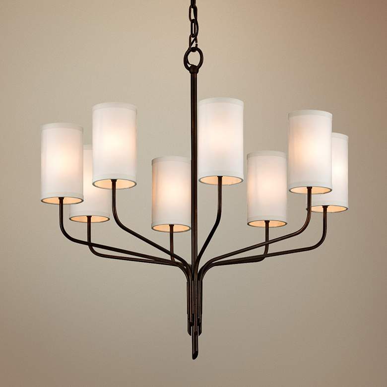 Image 1 Juniper 32 inch Wide Juniper Bronze 8-Light Chandelier