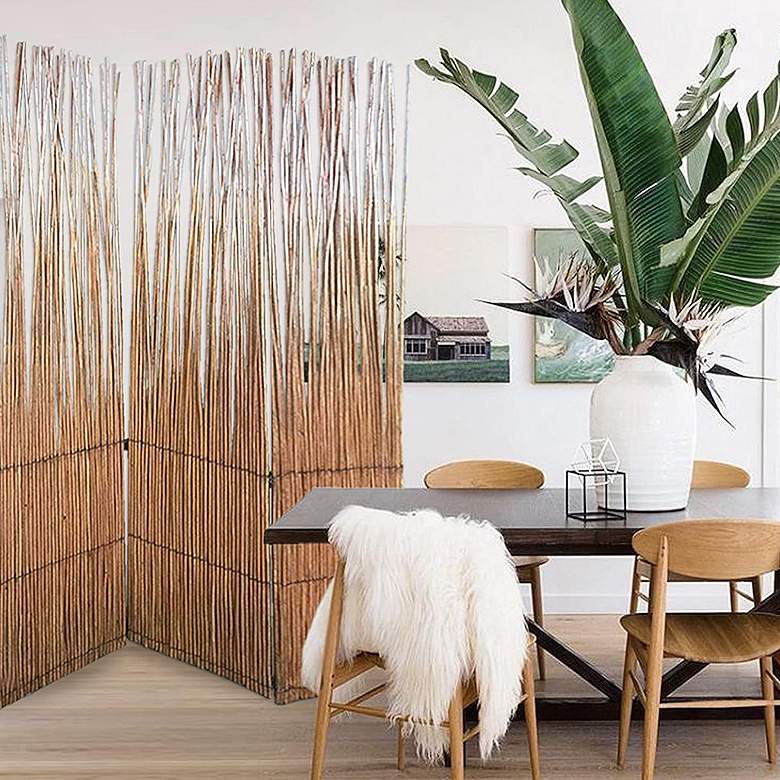 Image 1 Juniper 47" Wide Willow 3-Panel Screen/Room Divider