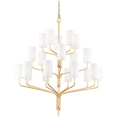 Juniper 52" Wide Gold Leaf 20-Light Chandelier