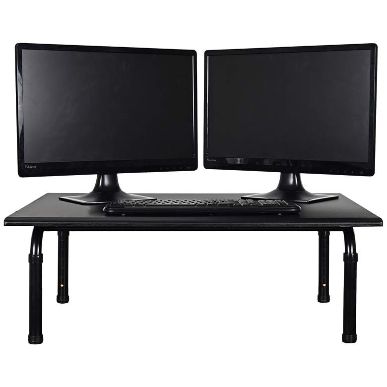 Image 1 Juniper Black Large Desktop Standing Desk