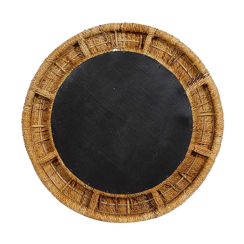 Image 5 Juniper Matte Brown Rattan 35" Round Wall Mirror more views