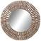 Junise Glossy Silver Wavy Layer 42" Round Wall Mirror