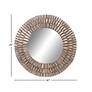 Junise Glossy Silver Wavy Layer 42" Round Wall Mirror
