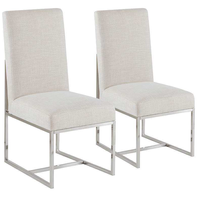 Image 3 Junn Modern Metal and Plywood Dining Chair Set of 2