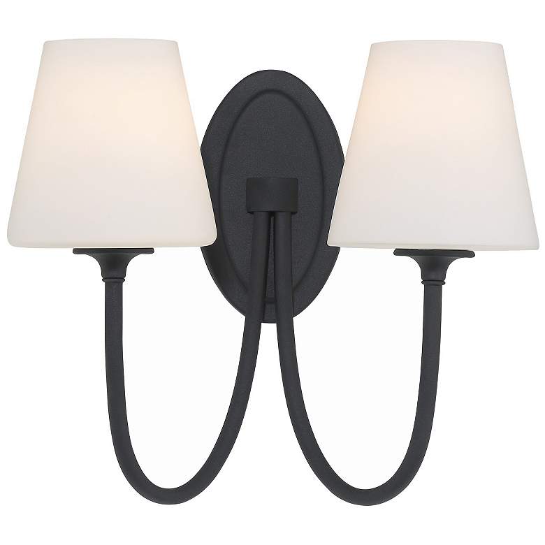 Image 1 Juno 2 Light Black Forged Wall Mount