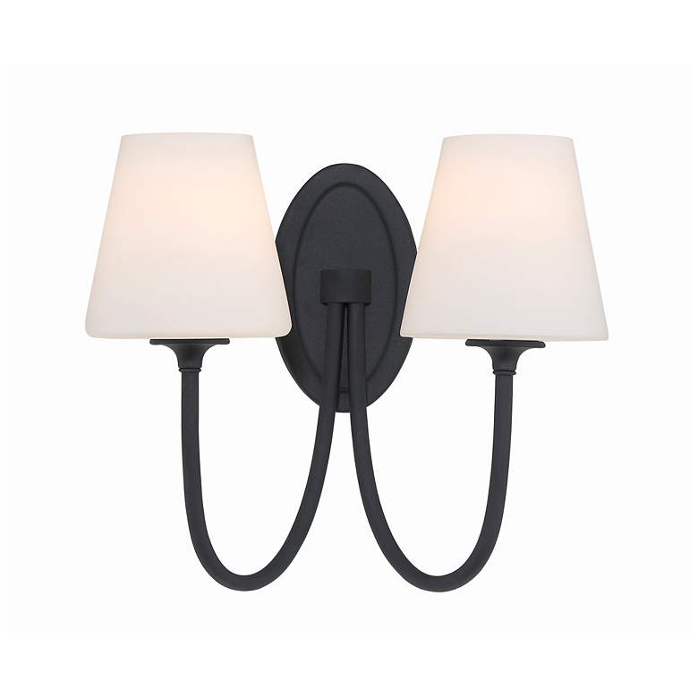 Image 2 Juno 2 Light Black Forged Wall Mount